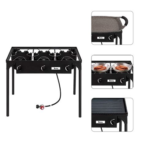 Propane Triple Burner Outdoor Camp Stove High Pressure Propane Gas