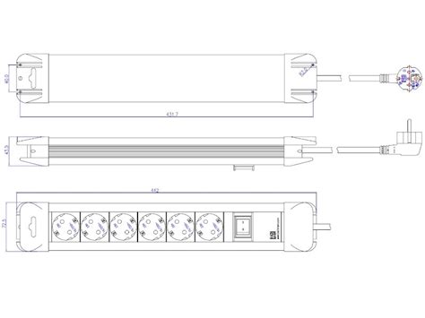 Bachmann CONNECTUS 6x Power Socket 1x Switch 330 101