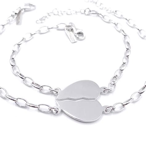 Bracciale Separabile Coppia In Argento Con Cuore Silverx