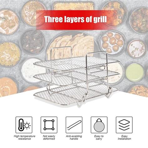 3xair Fryer Rack For Ninja Dual Air Fryer 304 Stainless Steel Multi Layer8727 Ebay