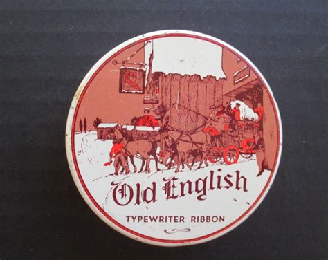 Old English Typewriter Ribbon Tin, Stagecoach Tin, Geisha Tin, Small ...