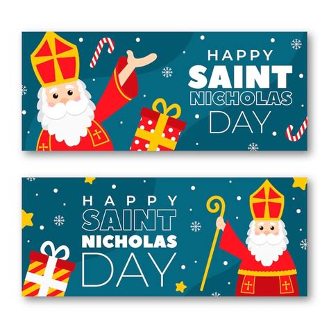 Premium Vector Flat Design Saint Nicholas Day Banner Template