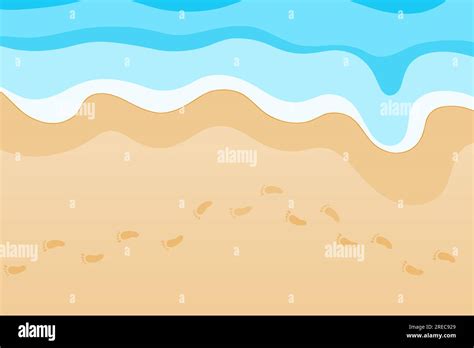 Summer Theme Background Beach Vacation Sandy Beach Illustration With