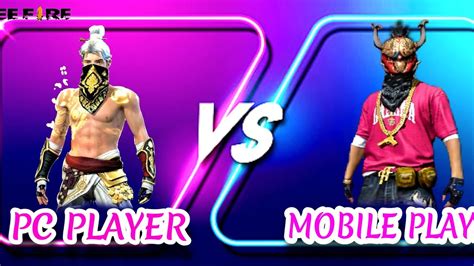 1 VS 1 CHALLENGE VIDEO FREE FIRE CASTOM MOBILE PLAYER VS PC PLAYER