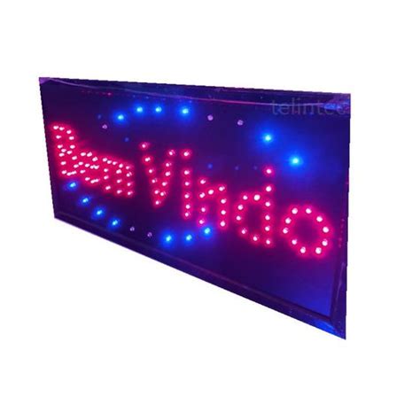 V Painel Led Letreiro Luminoso Placa Bem Vindo Telintec Letreiro