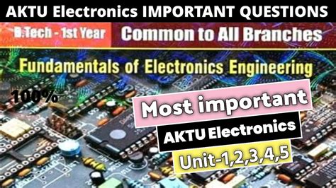 Fundamentals Of Electronics Engineering Important Question Aktu 1st