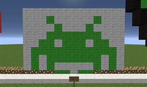 Space Invader S Pixel Art Minecraft Map