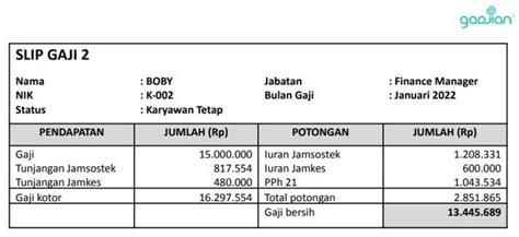 Contoh Payroll Gaji Excel Aneka Macam Contoh Images