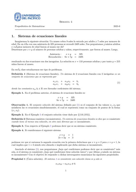 Universidad Del Pacifico Semana Semana Proped Eutico De Matem