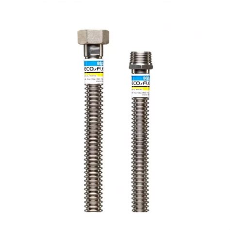 ГОФРИРАНА ТРЪБА ОТ НЕРЪЖДАЕМА СТОМАНА DN12 1/2" FF 80СМ - #370042 - Rumik
