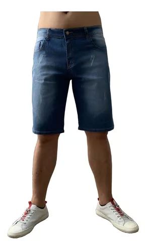 Short Jeans Masculino Shorts Slim Rasgado Bermuda Dins MercadoLivre