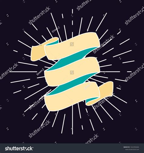 Vector Ribbon Vintage Light Rays Retro Stock Vector Royalty Free 1022350264 Shutterstock