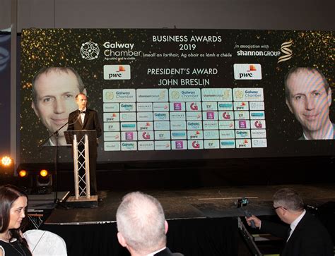 John Breslin Receives Presidents Award At Galway Chamber Business