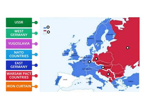 Cold War Map - Labelled diagram