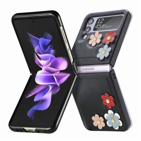 Coque Samsung Galaxy Z Flip 4 Simili Cuir Fleurs Ma Coque