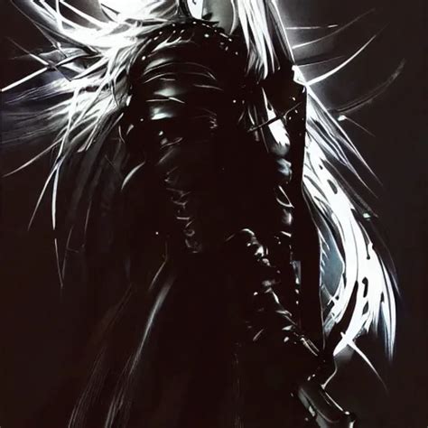 A Painting Of Sephiroth By Yoji Shinkawa Metal Gear Stable Diffusion