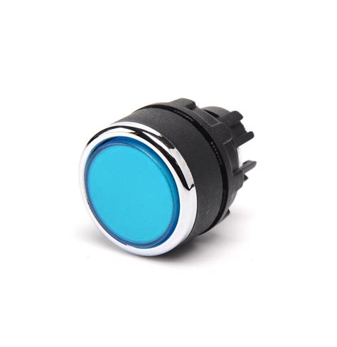 Emas BDM Blue Illuminated pushbutton Ø22mm Flat Pulse