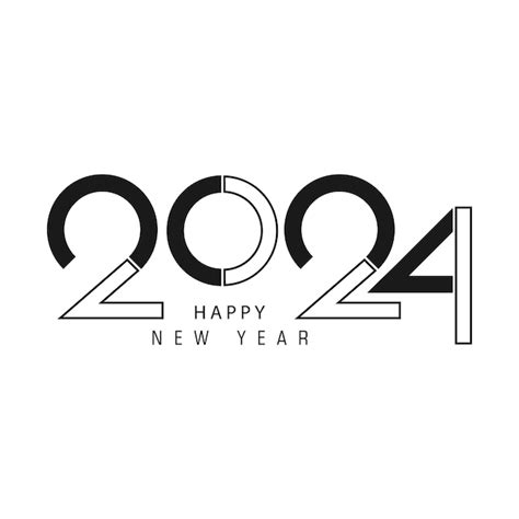 Premium Vector Happy New Year 2024 Text Design2024 Conceptmodern New