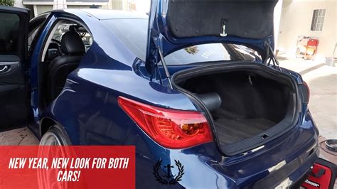 Bagged Q50 Gets Custom Trunk Setup GReddy EVO GT Exhaust BMW F36