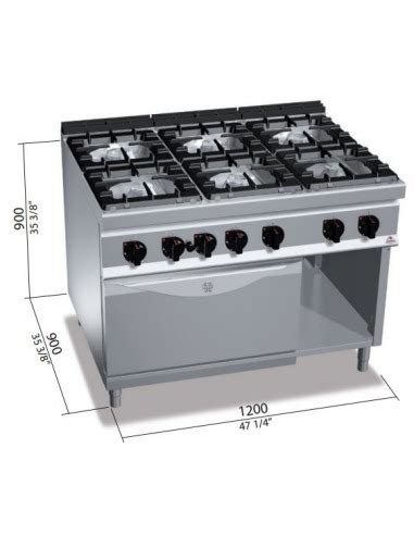 Cocina Industrial A Gas Fuegos Con Horno