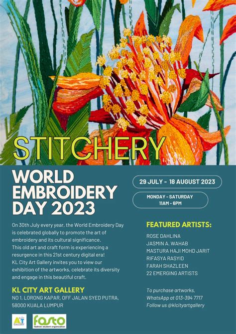 Stitchery World Embroidery Day Group Exhibition Kl City Art