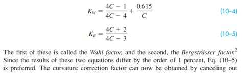 Correction Factor For Helical Compression Spring Mechanical