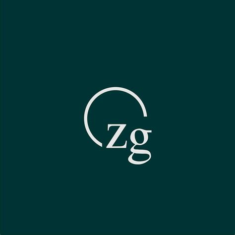 Zg Initial Monogram Logo With Circle Style Design 25510064 Vector Art At Vecteezy