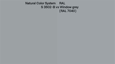 Natural Color System S 3502 B Vs RAL Window Grey RAL 7040 Side By