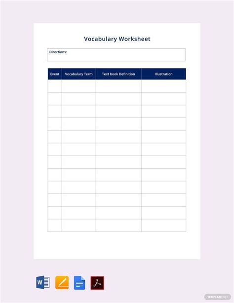 Worksheet Template Education Worksheets