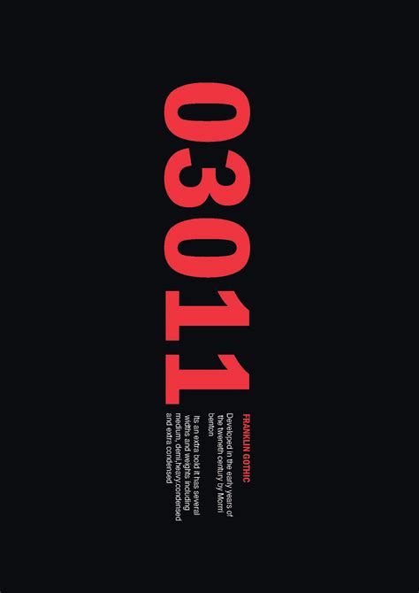 TYPOGRAPHY franklin gothic font :: Behance