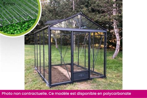 Serre Polycarbonate Luxia Avec Embase Jardin Couvert