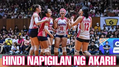 Creamline Vs Akari Youtube