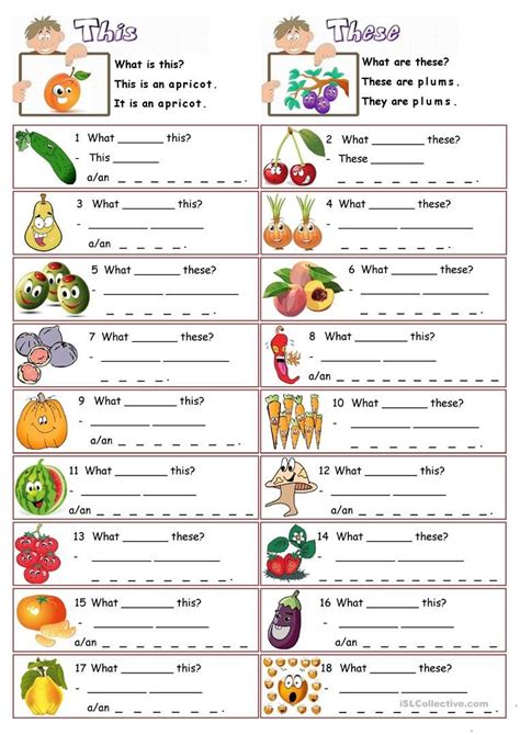 Demonstratives This These Worksheet Free Esl Printable Worksheets