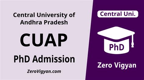 Central University Of Andhra Pradesh CUAP PhD Admission 2023 24