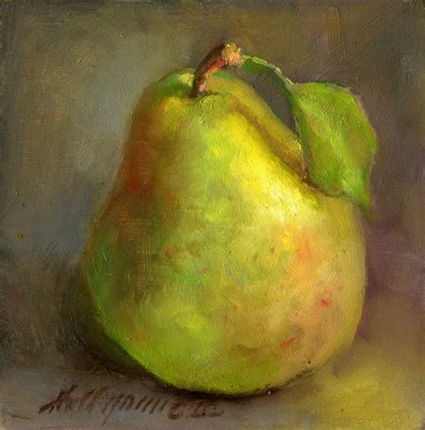 Hall Groat II Paintings Pear Art Fruit Painting Still Life Oil Painting