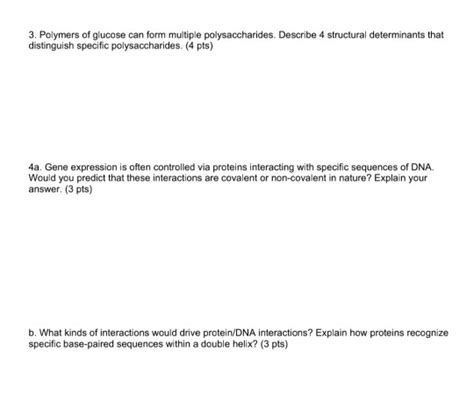 Solved 3. Polymers of glucose can form multiple | Chegg.com