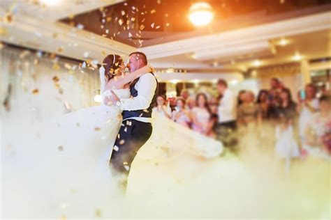 Premium Photo Happy Bride And Groom Their First Dance