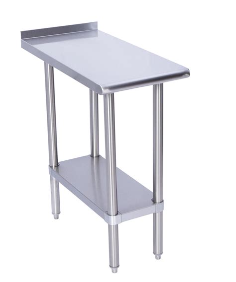 Stainless Steel Equipment Filler Table With Backsplash And Adjustable