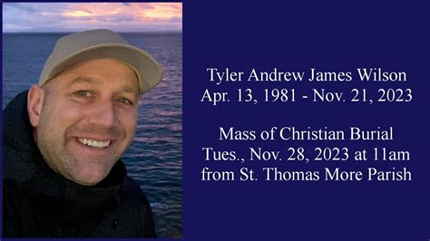 Live Funeral Mass For Tyler Andrew James Wilson Tues Nov