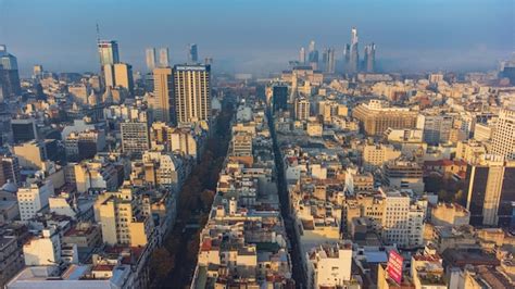 Vista A Rea Del Obelisco Icono De La Ciudad De Buenos Aires Foto Premium