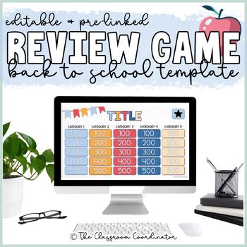 Editable Jeopardy Template Classroom Game Template Back to School