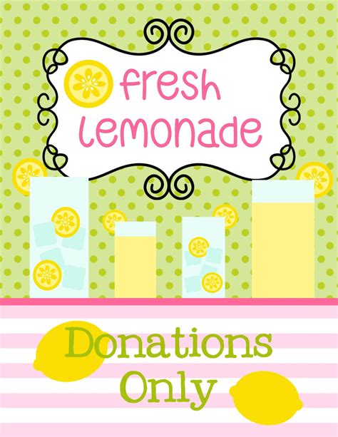 Lemonade Stand Sign Printable