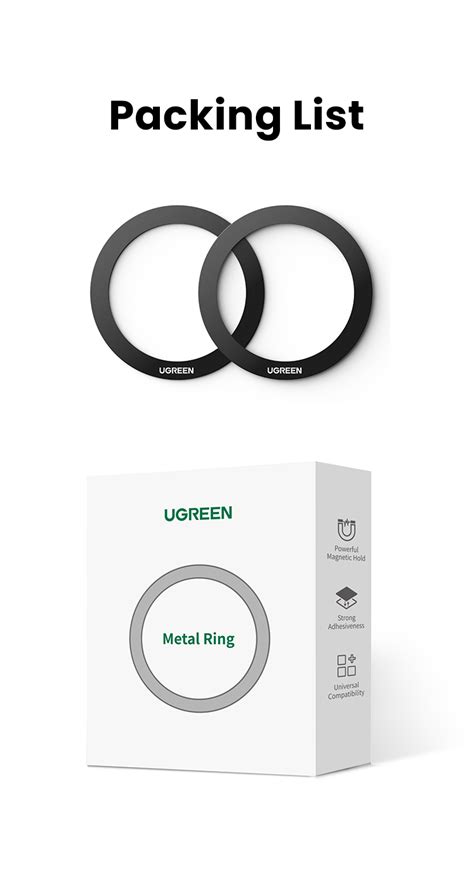 Ugreen Metal Sticker For Wireless Charger Metal Plate Ring For Magsafe