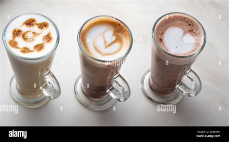 Italian Iced Coffee Latte Collection Stock Photo Alamy