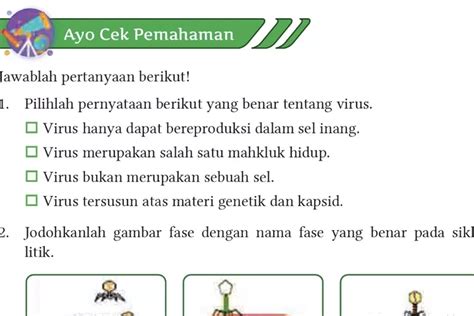 Pembahasan Ayo Cek Pemahaman Virus Dan Peranannya Kunci Jawaban Ipa