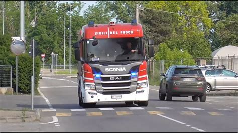 Arrivo Abp Scania Vigili Del Fuoco Reggio Emilia In Sirena Per Mega