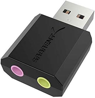 SABRENT Carte Son Externe Adaptateur Audio USB Vers 3 5mm Jack