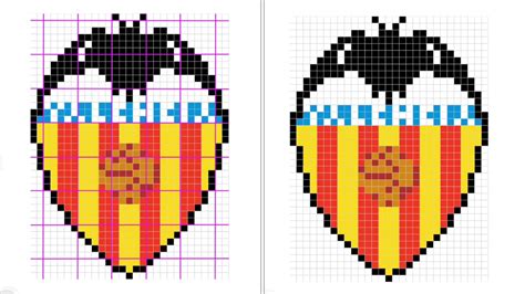 C Mo Dibujar Pixelado El Escudo Del Valencia Paso A Paso Youtube