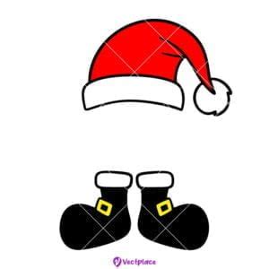 Kids Christmas Svg, Santa Svg, Split Santa Svg, Santa Hat Svg, Cut File ...