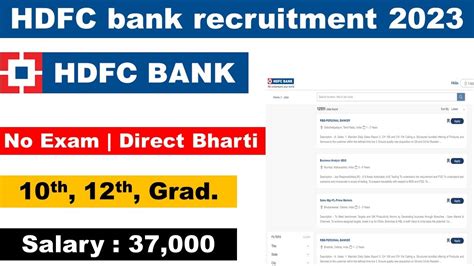 Hdfc Bank Recruitment Hdfc Job Vacancy Bank Recruitment